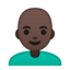 Emoji de hombre: calvo en Android, Google