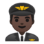 man pilot Emoji on Android, Google