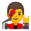 Emoji de hombre cantante en Android, Google