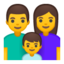 family: man, woman, boy Emoji on Android, Google