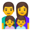 family: man, woman, girl, boy Emoji on Android, Google