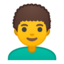 Emoji de hombre: pelo rizado en Android, Google