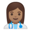 woman health worker Emoji on Android, Google