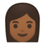 Emoji de cara de mujer en Android, Google