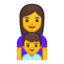 family: woman, boy Emoji on Android, Google