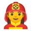 Emoji de mujer bombero en Android, Google