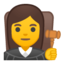 Emoji de mujer juez en Android, Google