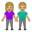 woman and man holding hands Emoji on Android, Google