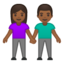 woman and man holding hands Emoji on Android, Google