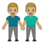 men holding hands Emoji on Android, Google