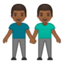 men holding hands Emoji on Android, Google