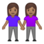 Emoji de mujeres de la mano en Android, Google