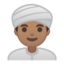 man wearing turban Emoji on Android, Google