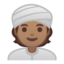 person wearing turban Emoji on Android, Google