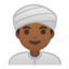 man wearing turban Emoji on Android, Google