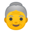 Emoji de anciana en Android, Google