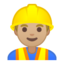 man construction worker Emoji on Android, Google