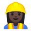 woman construction worker Emoji on Android, Google