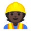 construction worker Emoji on Android, Google