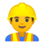 man construction worker Emoji on Android, Google