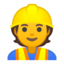 construction worker Emoji on Android, Google