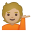 person tipping hand Emoji on Android, Google