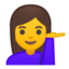 woman tipping hand Emoji on Android, Google