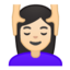 woman getting massage Emoji on Android, Google