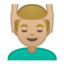 man getting massage Emoji on Android, Google