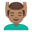 man getting massage Emoji on Android, Google