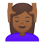 woman getting massage Emoji on Android, Google