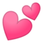 two hearts Emoji on Android, Google