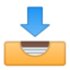 inbox tray Emoji on Android, Google