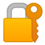 locked with key Emoji on Android, Google