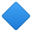 large blue diamond Emoji on Android, Google