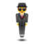 Emoji de hombre en traje levitating en Android, Google