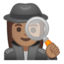 woman detective Emoji on Android, Google