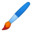 paintbrush Emoji on Android, Google