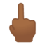 middle finger Emoji on Android, Google