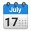 Emoji de calendario en espiral en Android, Google