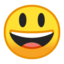 grinning face with big eyes Emoji on Android, Google