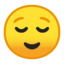 relieved face Emoji on Android, Google