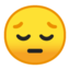 pensive face Emoji on Android, Google