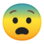 fearful face Emoji on Android, Google