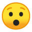 Emoji de cara de sorpresa y preocupación en Android, Google