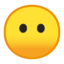 face without mouth Emoji on Android, Google