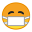 Emoji de cara de contagiado en Android, Google