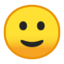 Emoji de cara ligeramente sonriente en Android, Google