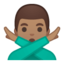 man gesturing NO Emoji on Android, Google