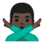 man gesturing NO Emoji on Android, Google